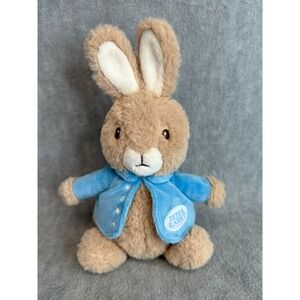Kids Preferred Peter Rabbit Plush Stuffed Animal Beatrix Potter Blue Jacket 10"